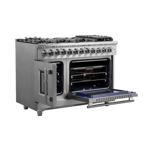 FORNO - Massimo 48″ Freestanding French Door Dual Fuel Range