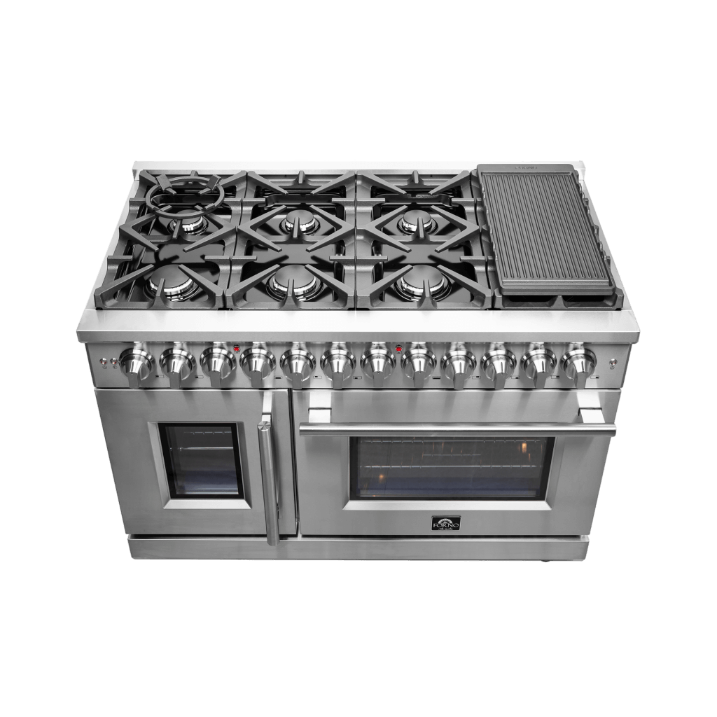 FORNO - Massimo 48″ Freestanding French Door Dual Fuel Range