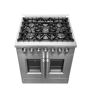 FORNO - Galiano 30″ Freestanding French Door Dual Fuel Range