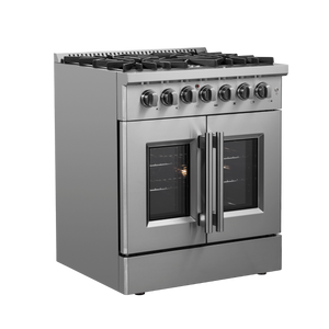 FORNO - Galiano 30″ Freestanding French Door Dual Fuel Range