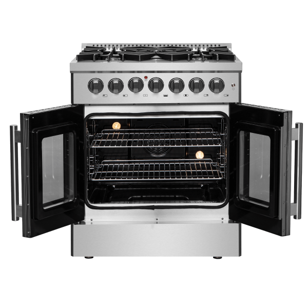 FORNO - Galiano 30″ Freestanding French Door Dual Fuel Range