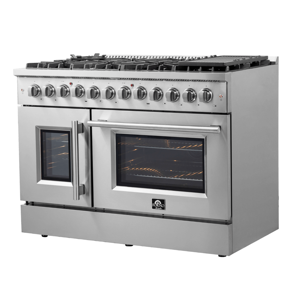 FORNO - Galiano 48″ Freestanding French Door Dual Fuel Range