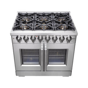 FORNO - Capriasca 36″ Freestanding French Door Dual Fuel Range