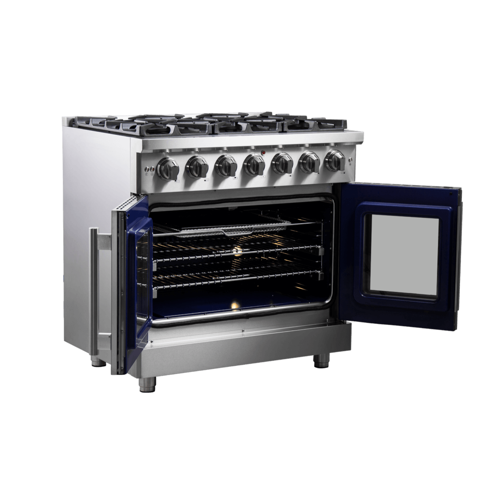 FORNO - Massimo 36″ Freestanding French Door Gas Convection Range