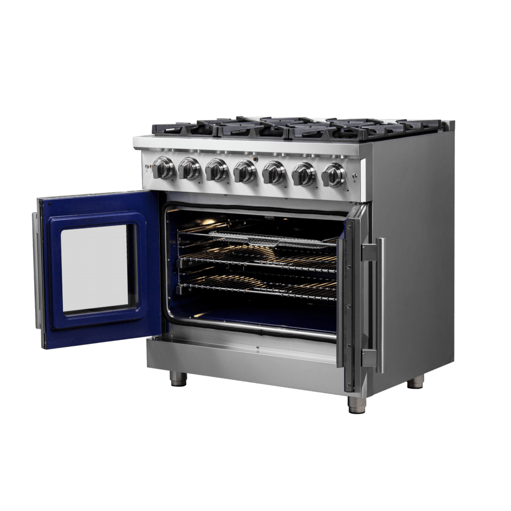 FORNO - Massimo 36″ Freestanding French Door Gas Convection Range