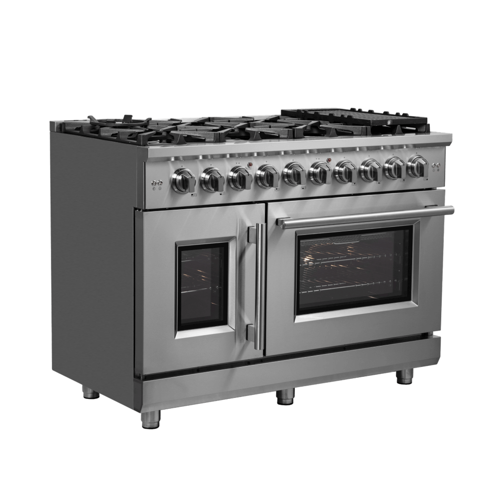 FORNO - Massimo 48″ Freestanding French Door Gas Convection Range