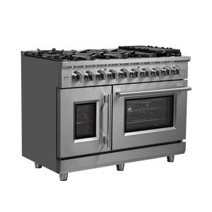 FORNO - Massimo 48″ Freestanding French Door Gas Convection Range
