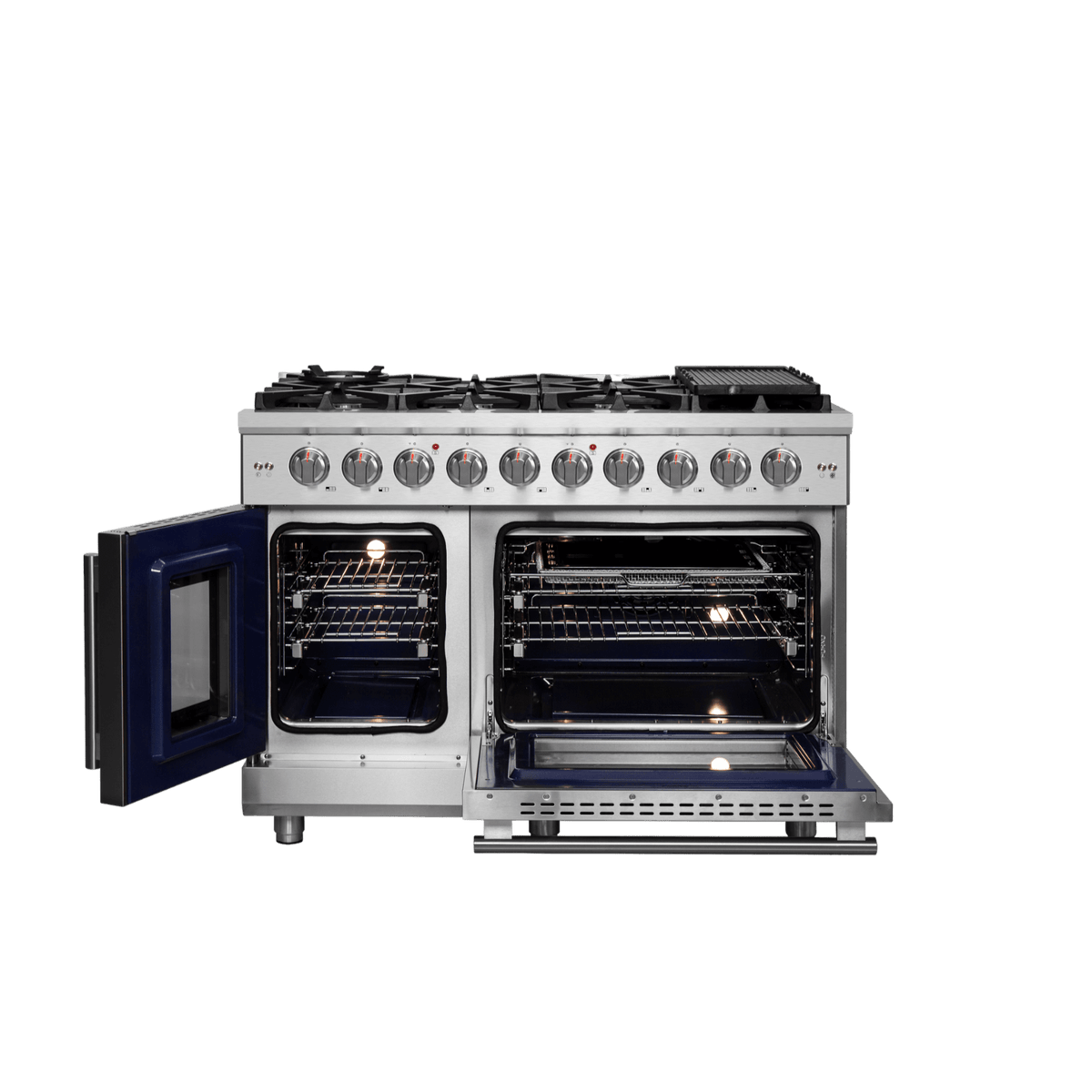 FORNO - Massimo 48″ Freestanding French Door Gas Convection Range