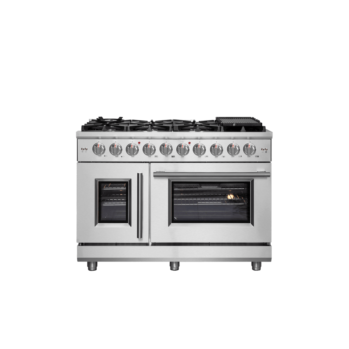 FORNO - Massimo 48″ Freestanding French Door Gas Convection Range