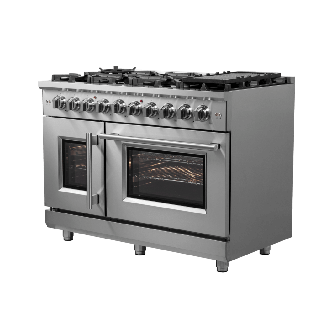 FORNO - Massimo 48″ Freestanding French Door Gas Convection Range