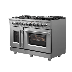 FORNO - Massimo 48″ Freestanding French Door Gas Convection Range