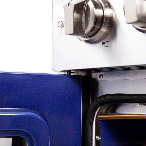 FORNO - Capriasca 30-Inch Freestanding French Door Gas Range, 4 Burners, Convection Oven, Energy Efficient