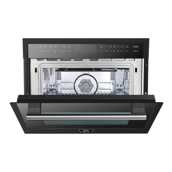 FORNO - Oliena Espresso Black 24&quot; 1750 Watt Compact Oven &amp; 1000 Watt Microwave, 1.6 cu. ft.