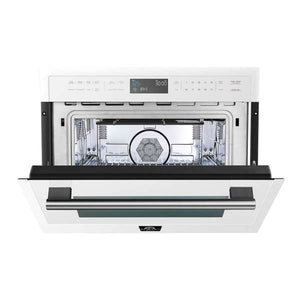 FORNO - Oliena Espresso White 24" 1750 Watt Compact Oven & 1000 Watt Microwave, 1.6 cu. ft.