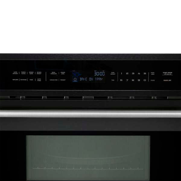 FORNO - Oliena Espresso Black 30 Inch 1750 Watt Compact Oven &amp; 1000 Watt Microwave, 1.6 cu. ft.