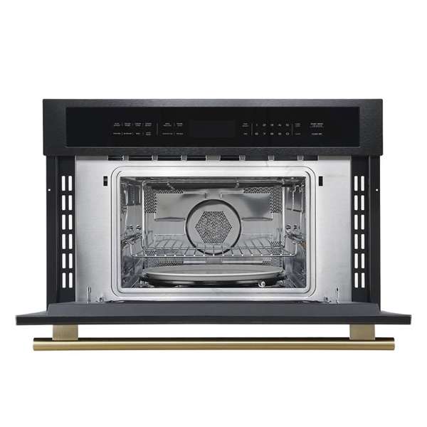 FORNO - Oliena Espresso Black 30 Inch 1750 Watt Compact Oven &amp; 1000 Watt Microwave, 1.6 cu. ft.
