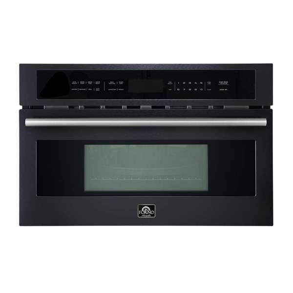 FORNO - Oliena Espresso Black 30 Inch 1750 Watt Compact Oven &amp; 1000 Watt Microwave, 1.6 cu. ft.