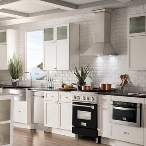 ZLINE 24" 2.8 cu. ft. Induction Range with a 3 Element Stove and Electric Oven in Black Matte (RAIND-BLM-24)