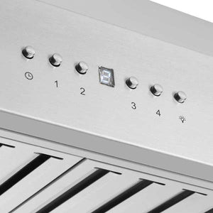 FORNO - Coppito 60-Inch Island Range Hood, Stainless Steel, LED Lighting, Adjustable Fan Speeds