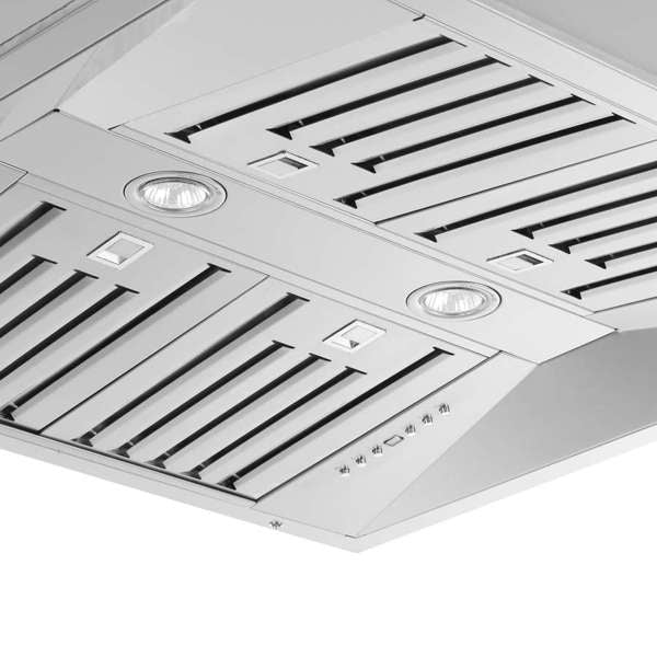 FORNO - Altilia 30-Inch Insert Range Hood, Stainless Steel, LED Lighting, Baffle Filters