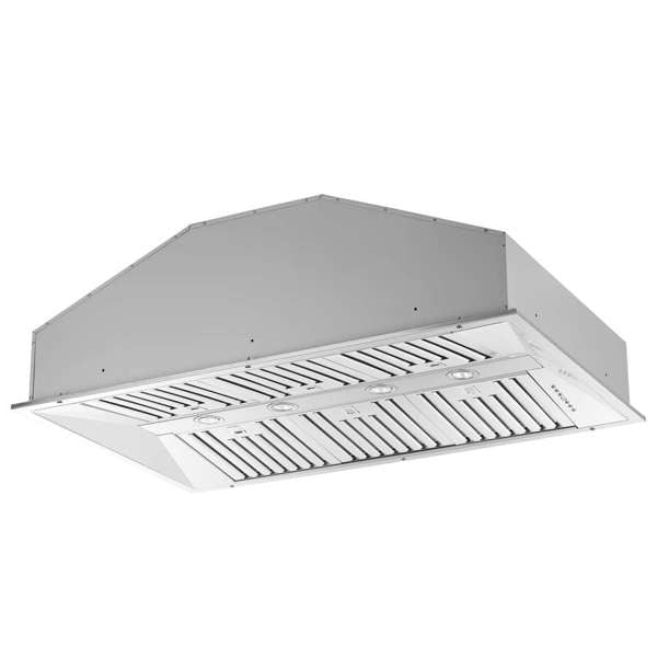 FORNO - Altilia 48-Inch Insert Range Hood, Stainless Steel, LED Lighting, Baffle Filters