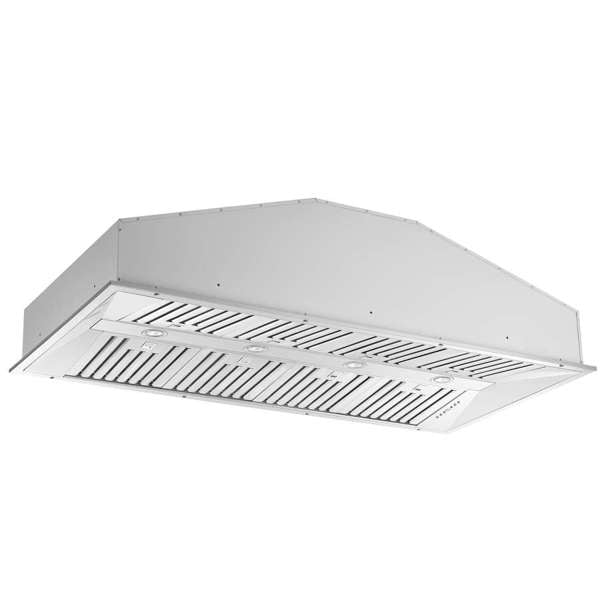 FORNO - Altilia 60-Inch Insert Range Hood, Stainless Steel, LED Lighting, Baffle Filters