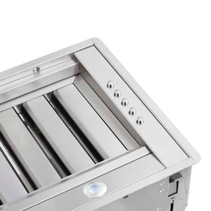 FORNO - Frassanito 60-Inch Recessed Range Hood, Stainless Steel Baffle Filters, LED Lighting