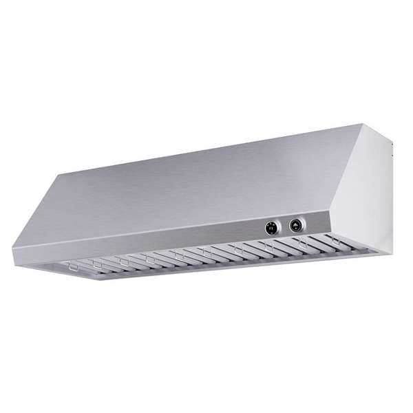 FORNO - Biagio 60-Inch Wall Mounted Range Hood, Stainless Steel, Heavy Duty