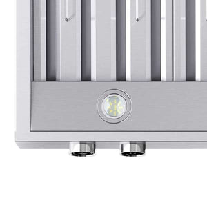 FORNO - Biagio 48-Inch Wall Mounted Range Hood, Stainless Steel, Heavy Duty