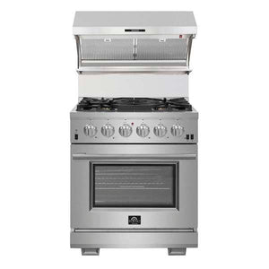 FORNO - Savona 30-Inch Wall Mount Range Hood, Hybrid Filters, Backsplash Included