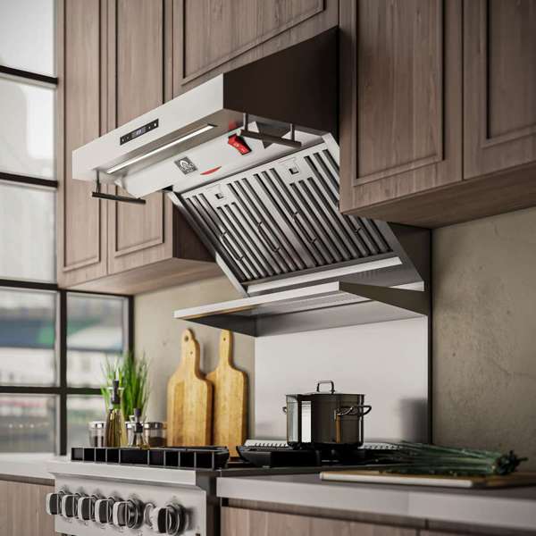 FORNO - Savona 30-Inch Wall Mount Range Hood, Baffle Filters, Backsplash Included