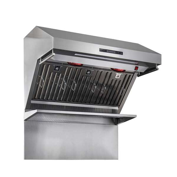 FORNO - Savona 36” Wall Mount Range Hood Stainless Steel, 1200 CFM, Baffle Filters