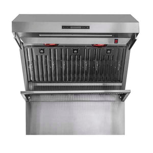 FORNO - Savona 36” Wall Mount Range Hood Stainless Steel, 1200 CFM, Baffle Filters