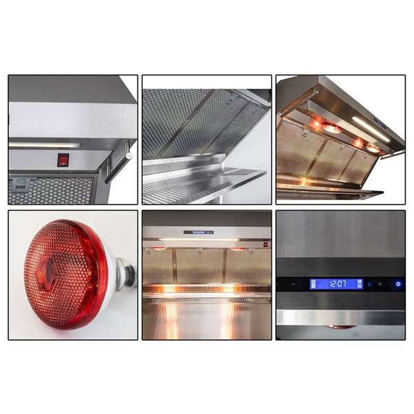 FORNO - Savona 48-Inch Wall Mount Range Hood, Hybrid Filters, Backsplash Included
