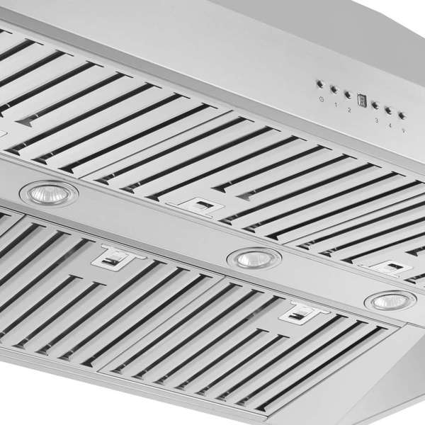 FORNO - Orvieto 48-Inch Wall Mount Range Hood, LED Lighting, Heavy Duty, Stainless Steel