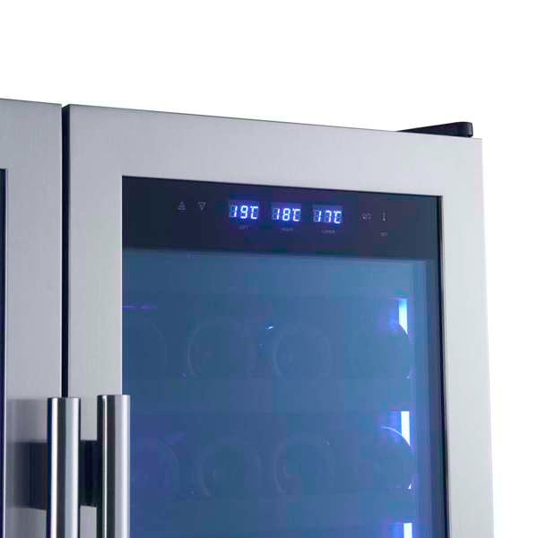 FORNO - Campania 32&quot; Wine Cooler Stainless Steel, Dual Wine Zones, 2 Beverage Drawers, 17.7 cu.ft.