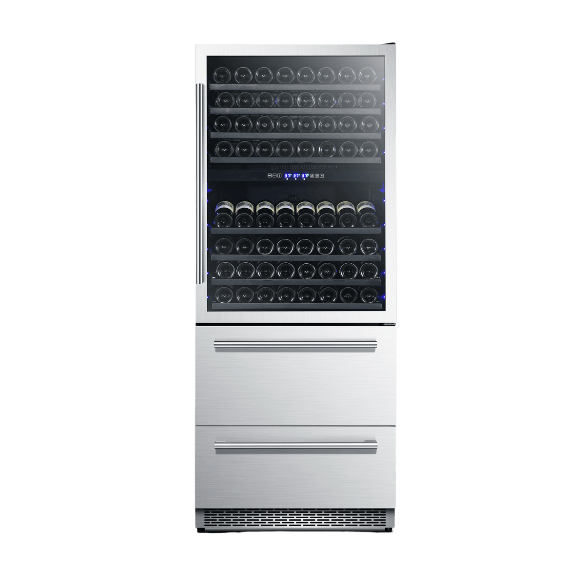 FORNO - Capraia – Triple Temp Zones – Dual Zone 30″ Wine Cooler with two refrigerator drawers