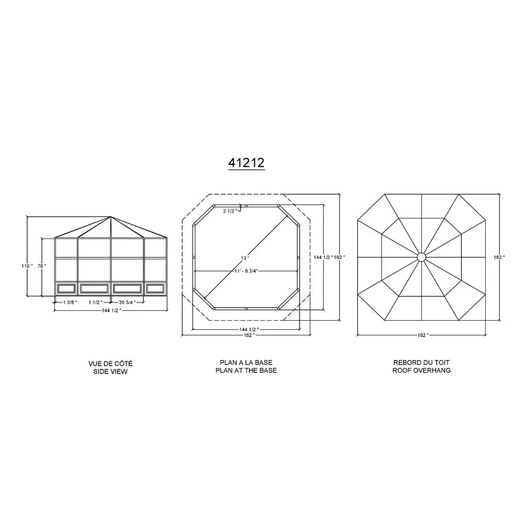 Gazebo Penguin - Florence Slate Solarium Polycarbonate Roof