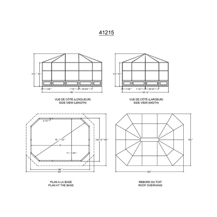 Gazebo Penguin - Florence Slate Solarium Polycarbonate Roof