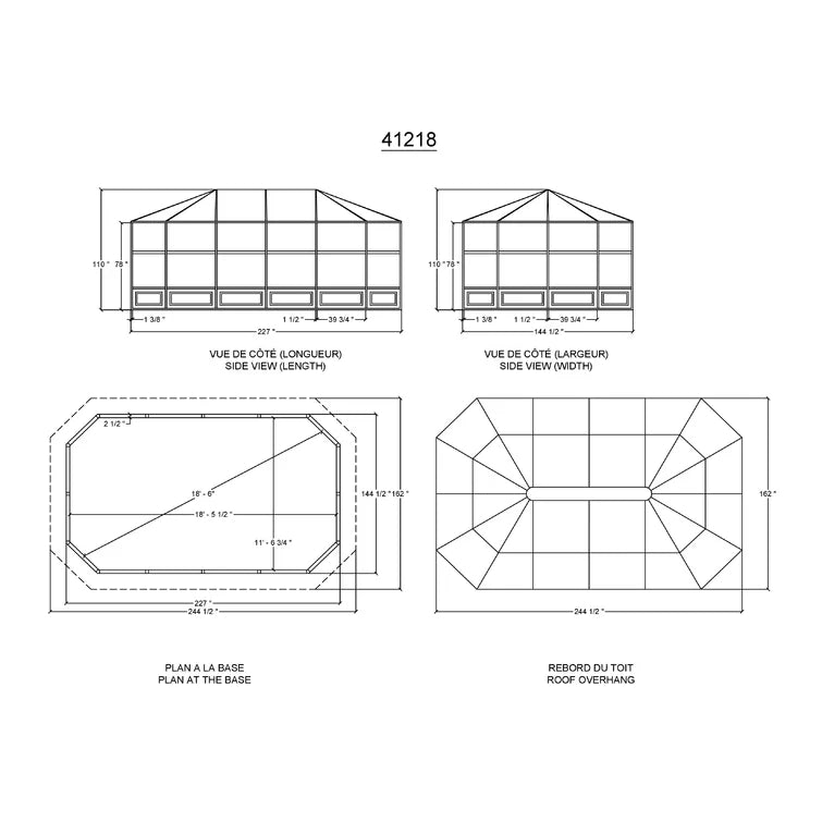 Gazebo Penguin - Florence Sand Solarium Polycarbonate Roof