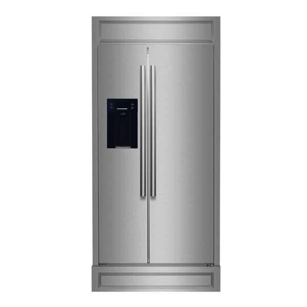 FORNO - Salerno 40-Inch Built-In Stainless Steel Refrigerator, 20 cu.ft, Decorative Grill, ENERGY STAR Certified