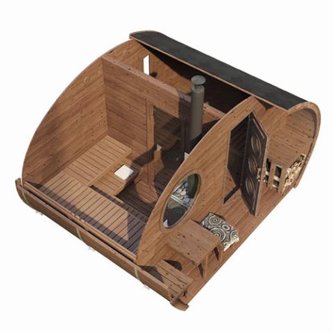 SaunaLife - Model G11 Outdoor Home Sauna Kit
