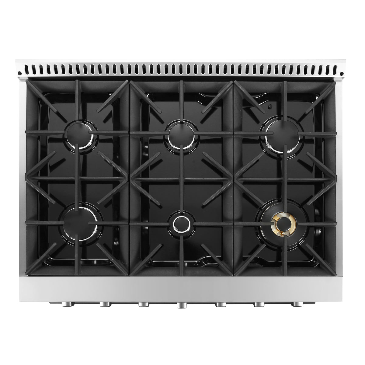 Cosmo Commercial-Style 36 in. 4.5 cu. ft. Gas Range with 6 Italian Burners and Heavy Duty Cast Iron Grates in Stainless Steel