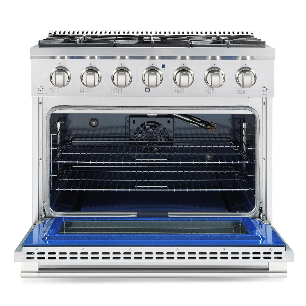 Cosmo Commercial-Style 36 in. 4.5 cu. ft. Gas Range with 6 Italian Burners and Heavy Duty Cast Iron Grates in Stainless Steel