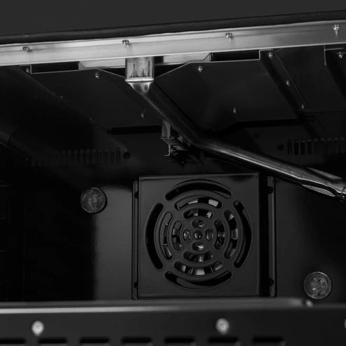 FORNO - Galiano 48-inch Gas Range Black &amp; Antique Brass Design, 8 Burners, 107,000 BTU, Griddle, 6.58 cu.ft. Double Ovens