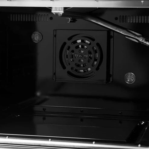 FORNO - Galiano 48-inch Gas Range Black &amp; Antique Brass Design, 8 Burners, 107,000 BTU, Griddle, 6.58 cu.ft. Double Ovens