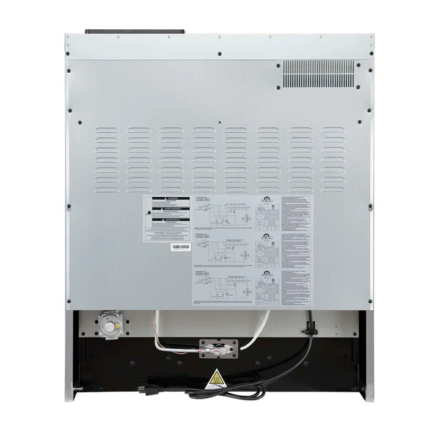 FORNO - Giovanni 30-inch Gas Range White &amp; Antique Brass Design, 5 Burners 67,000 BTU, 4.32 cu.ft. Convection Oven