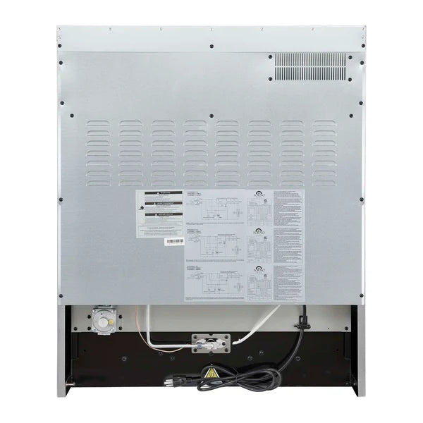 FORNO - Marco 30-inch Gas Range Black &amp; Antique Brass Design, 4 Burners 37,000 BTU, 4.32 cu.ft. Convection Oven