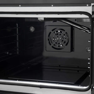 FORNO - Galiano 30-inch French Door Gas Range Black and Antique Brass Design, 5 Sealed Burners 68,000 BTU, 4.32 cu.ft. Convection Oven