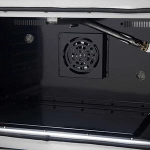 FORNO - Galiano 36-inch French Door Gas Range Black and Antique Brass Design, 6 Sealed Burners 83,000 BTU, 5.36 cu.ft. Convection Oven